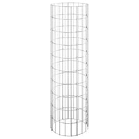 vidaXL Poteau de gabion circulaire en acier galvanisé 11,8x39,4