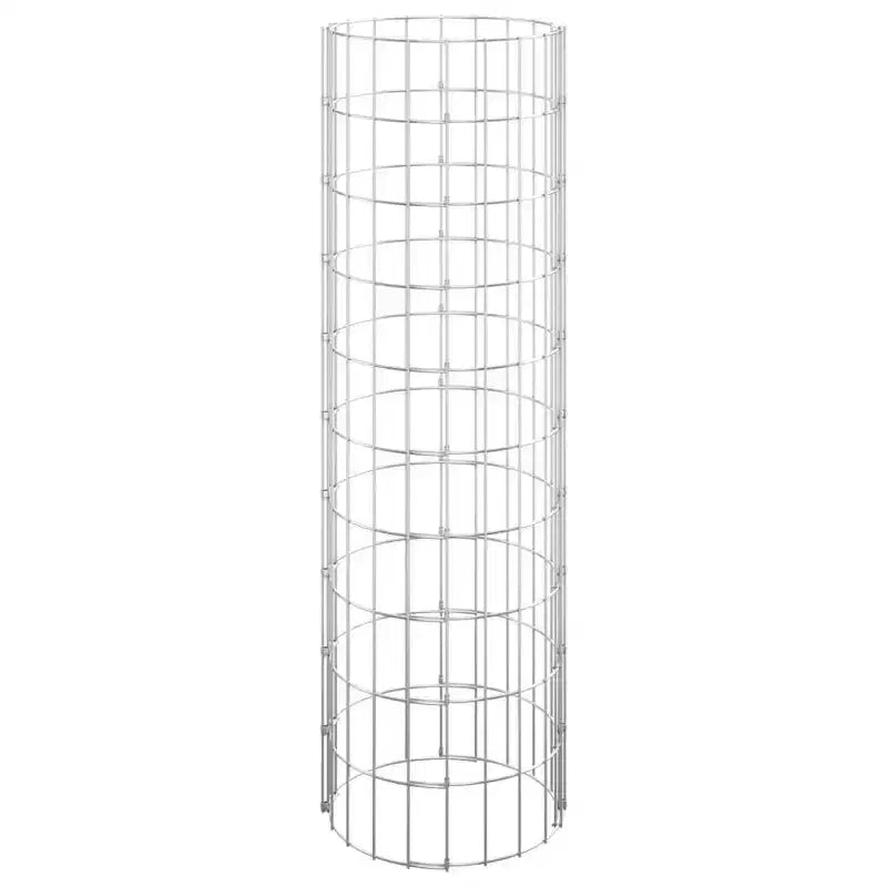 vidaXL Poteau de gabion circulaire en acier galvanisé 11,8x39,4