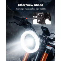 VEVOR Moto tout-terrain électrique pour adolescents et adultes, moteur 2000 W, vitesse 50 km/h, autonomie maximale 50 km, batterie 48 V 22,5 Ah, avec lumière, écran, noir