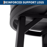Lot de 2 tabourets de bar sans dossier pivotants de 76 cm, tabourets de cuisine hauteur comptoir avec repose-pieds, siège en cuir PU imperméable pour îlot de cuisine et bar à domicile