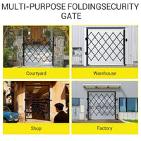 Barrière de sécurité pliable avec roulettes universelles, clôture extensible, barrière roulante à 360°, cour, jardin, garage