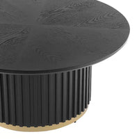 Table basse ronde Christopher Knight Home Mustafa en bois et fer avec piètement cannelé