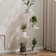 Metal Plant Stand With Wheels, Corner Tiered Plant Shelf Indoor Outdoor, Matte Black Rolling Plant Rack For Living Room Balcony Patio