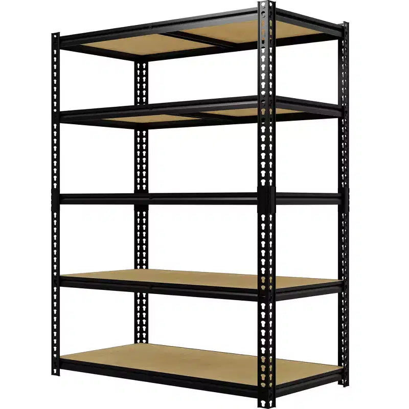 Étagères de rangement de garage robustes 40x20x72, étagère en acier réglable à 5 niveaux, organisateur utilitaire d'une capacité de 1134 kg