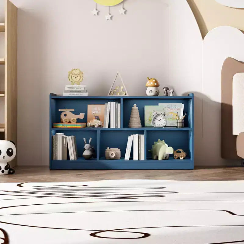 Armoire de rangement en bois pour enfants avec 5 compartiments, bibliothèque Montessori et organisateur de jouets pour chambre d'enfant, salle de jeux, classe et chambre