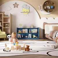 Armoire de rangement en bois pour enfants avec 5 compartiments, bibliothèque Montessori et organisateur de jouets pour chambre d'enfant, salle de jeux, classe et chambre