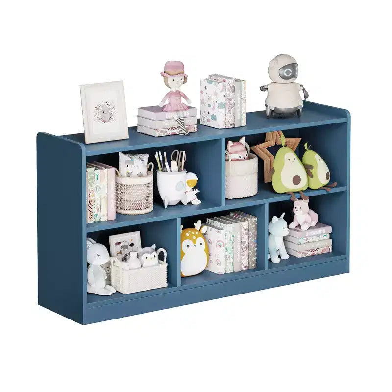 Armoire de rangement en bois pour enfants avec 5 compartiments, bibliothèque Montessori et organisateur de jouets pour chambre d'enfant, salle de jeux, classe et chambre