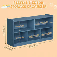 Armoire de rangement en bois pour enfants avec 5 compartiments, bibliothèque Montessori et organisateur de jouets pour chambre d'enfant, salle de jeux, classe et chambre