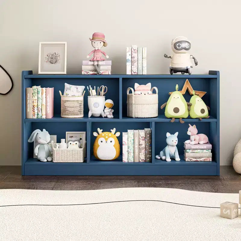 Armoire de rangement en bois pour enfants avec 5 compartiments, bibliothèque Montessori et organisateur de jouets pour chambre d'enfant, salle de jeux, classe et chambre