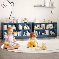 Armoire de rangement en bois pour enfants avec 5 compartiments, bibliothèque Montessori et organisateur de jouets pour chambre d'enfant, salle de jeux, classe et chambre