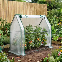 NAYSAYE Mini serre portable, petite serre couverture de plantes tente avec tapis impermeable PE 36 x 18 x 33 pouces pour jardin, petites plantes, interieur et extérieur