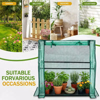 NAYSAYE Mini serre portable, petite serre couverture de plantes tente avec tapis impermeable PE 36 x 18 x 33 pouces pour jardin, petites plantes, interieur et extérieur