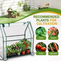 NAYSAYE Mini serre portable, petite serre couverture de plantes tente avec tapis impermeable PE 36 x 18 x 33 pouces pour jardin, petites plantes, interieur et extérieur