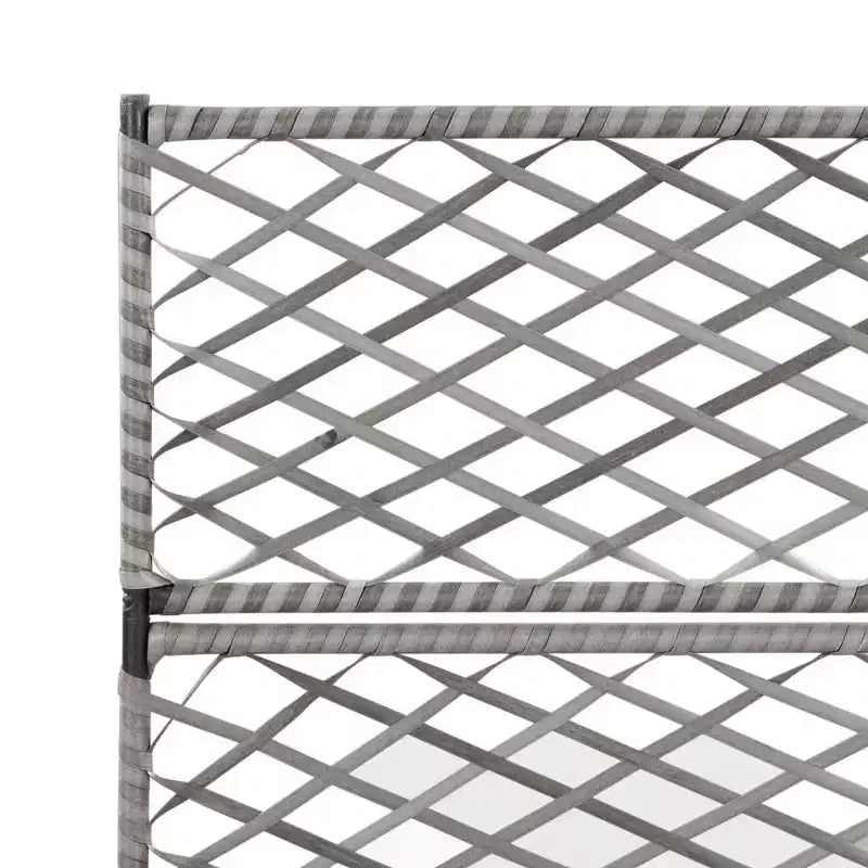 vidaXL Carre sureleve gris en rotin PE, plastique 32,7x11,8x51,2 po, jardinières