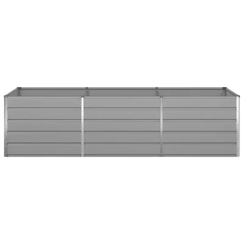 vidaXL Jardinière Gris clair 195 x 100 x 45 cm Acier galvanisé