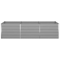 vidaXL Jardinière Gris clair 195 x 100 x 45 cm Acier galvanisé