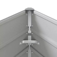 vidaXL Jardinière Gris clair 195 x 100 x 45 cm Acier galvanisé