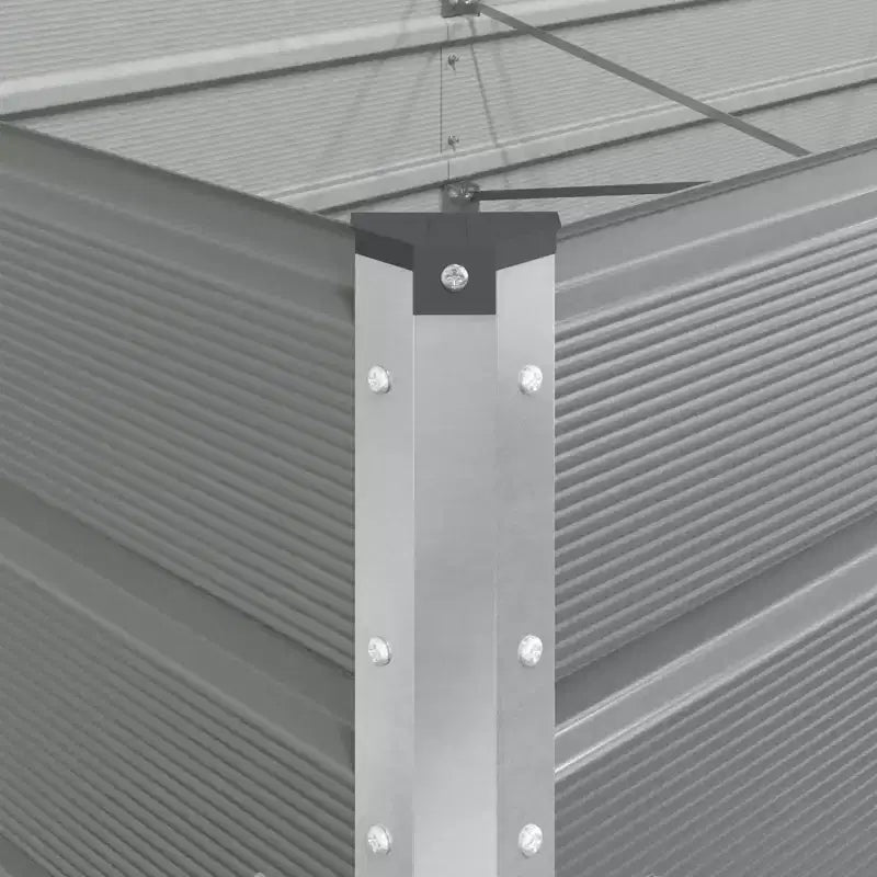 vidaXL Jardinière Gris clair 195 x 100 x 45 cm Acier galvanisé