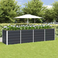 vidaXL Jardinière anthracite 240 x 80 x 75 cm Acier