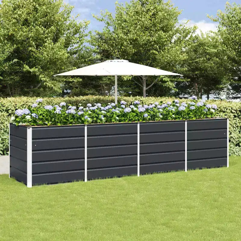 vidaXL Jardinière anthracite 240 x 80 x 75 cm Acier