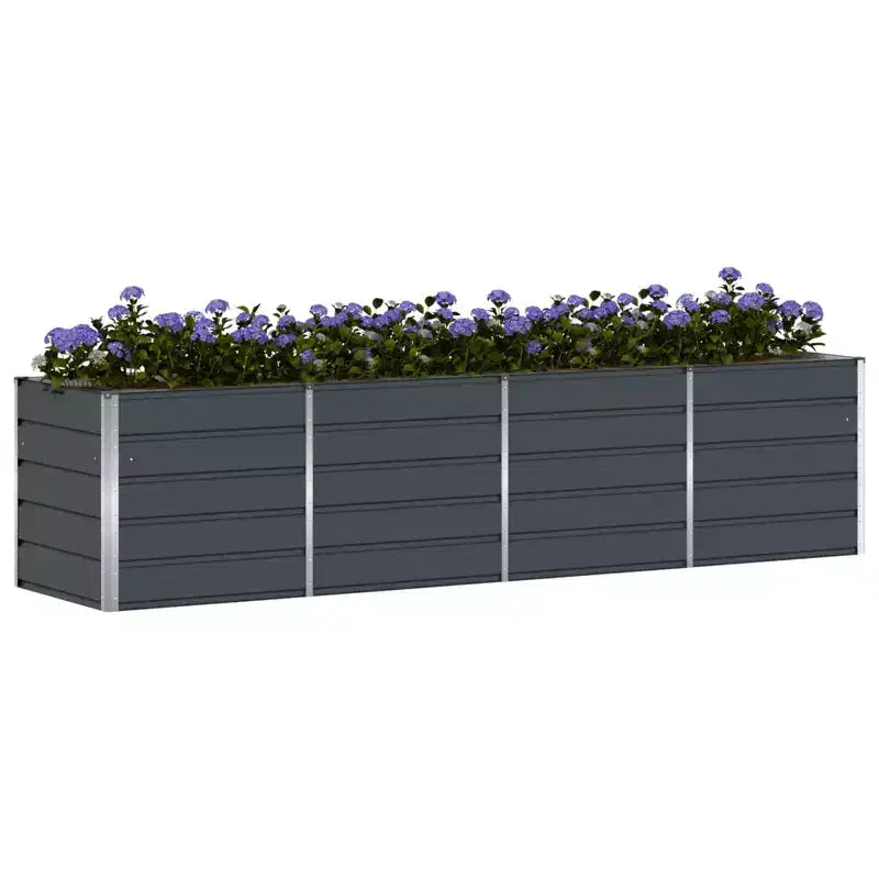 vidaXL Jardinière anthracite 240 x 80 x 75 cm Acier
