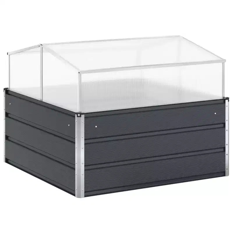 vidaXL Jardinière anthracite 39,37 x 39,37 x 30,31 po acier galvanisé
