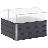 vidaXL Jardinière anthracite 39,37 x 39,37 x 30,31 po acier galvanisé