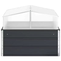 vidaXL Jardinière anthracite 39,37 x 39,37 x 30,31 po acier galvanisé