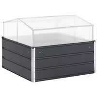 vidaXL Jardinière anthracite 39,37 x 39,37 x 30,31 po acier galvanisé