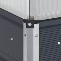 vidaXL Jardinière anthracite 39,37 x 39,37 x 30,31 po acier galvanisé