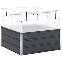 vidaXL Jardinière anthracite 39,37 x 39,37 x 30,31 po acier galvanisé