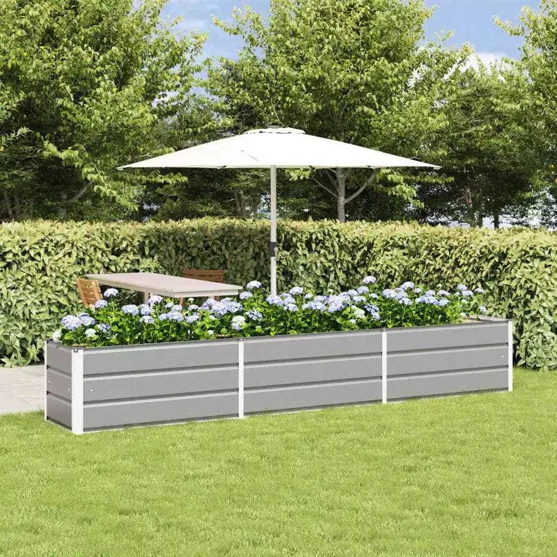 vidaXL Jardinière gris clair 480 x 50 x 45 cm acier galvanise