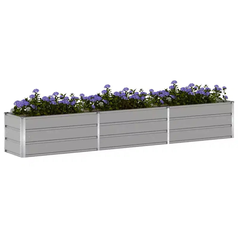 vidaXL Jardinière gris clair 480 x 50 x 45 cm acier galvanise