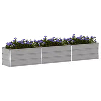 vidaXL Jardinière gris clair 480 x 50 x 45 cm acier galvanise