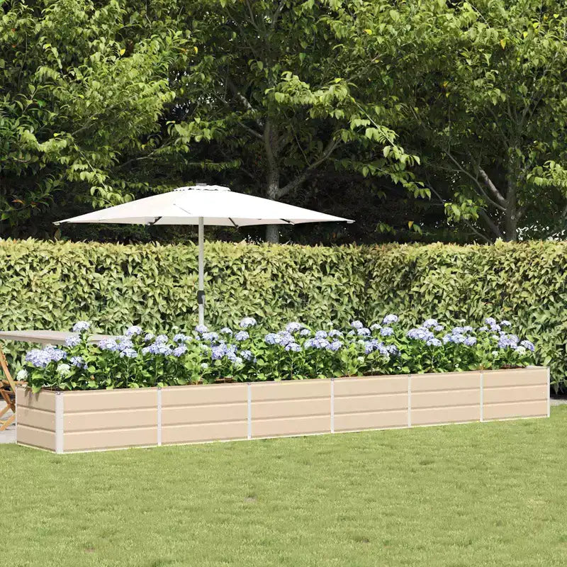 vidaXL Jardinière Blanc cassé 480 x 80 x 45 cm Acier