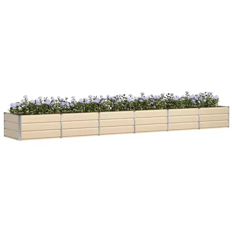vidaXL Jardinière Blanc cassé 480 x 80 x 45 cm Acier