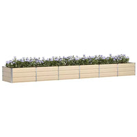 vidaXL Jardinière Blanc cassé 480 x 80 x 45 cm Acier