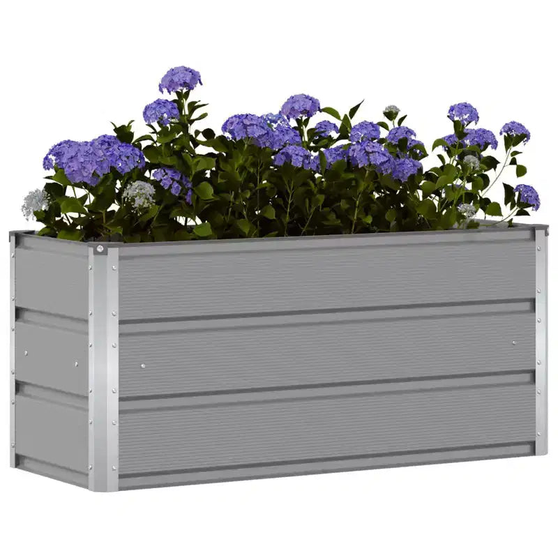 vidaXL Jardinière Gris clair 100 x 40 x 45 cm Acier