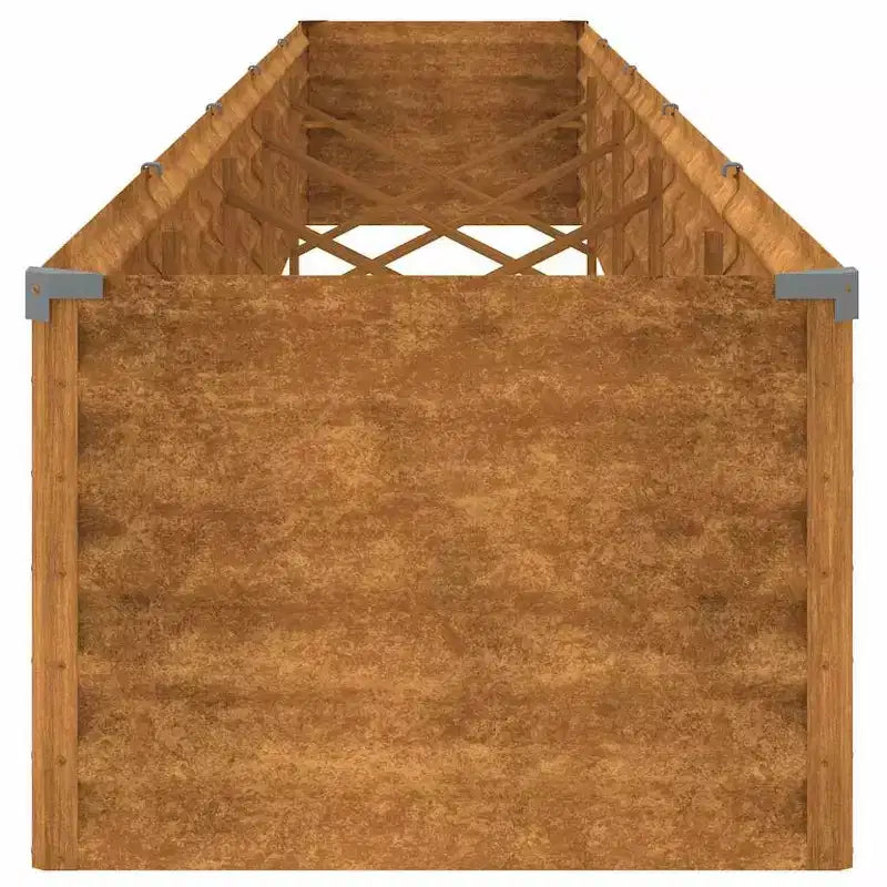 vidaXL Jardinière surélevée de jardin en acier Corten rouillé, grandes incrustations décoratives