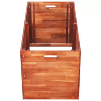 vidaXL Carre sureleve naturel en bois d'acacia 39,4 x 19,7 x 19,7 po