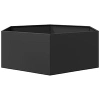 vidaXL Jardinière de jardin noir acier grande jardinière de jardin durable