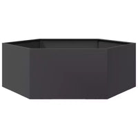vidaXL Jardinière de jardin noir acier grande jardinière de jardin durable