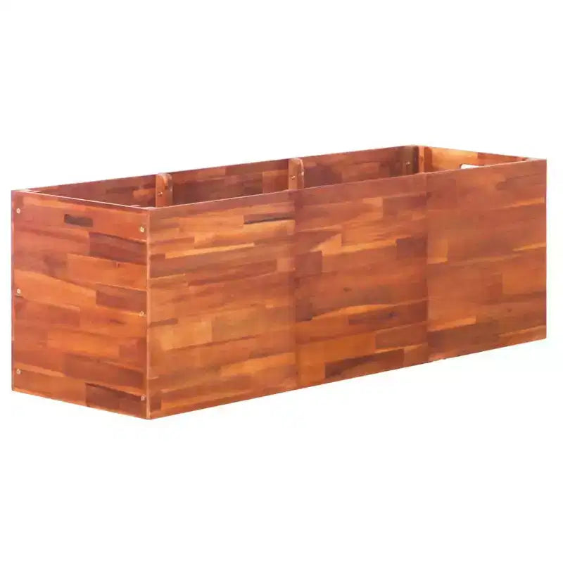 vidaXL Carre sureleve brun naturel en bois d'acacia massif, grand, durable
