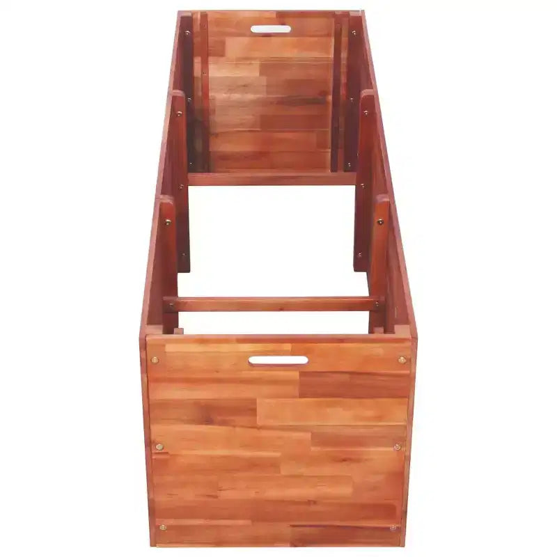 vidaXL Carre sureleve brun naturel en bois d'acacia massif, grand, durable