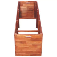 vidaXL Carre sureleve brun naturel en bois d'acacia massif, grand, durable