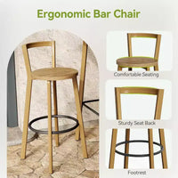 Lantine ensemble table et chaises de bar, table de pub bistro carrée 39.4 H avec 2 chaises, table hauteur bar pour salle à manger, café, appartement, balcon, couleur chêne