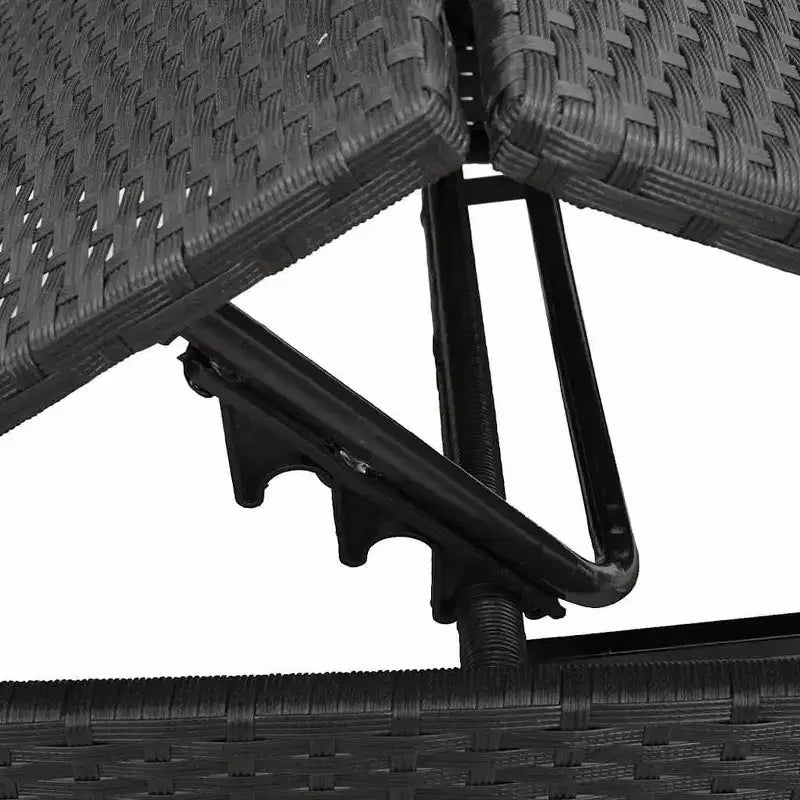 vidaXL Bain de soleil de patio en rotin PE, taille standard