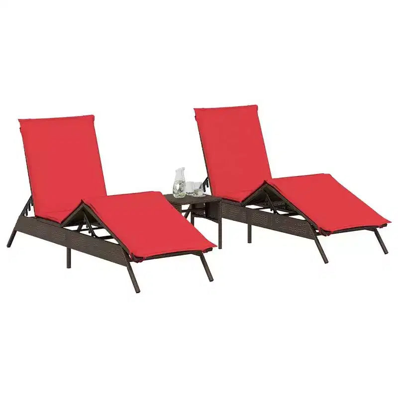 vidaXL Bain de soleil de patio en rotin PE, taille standard