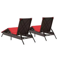 vidaXL Bain de soleil de patio en rotin PE, taille standard