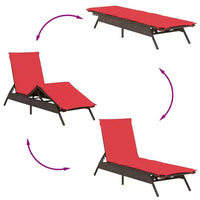vidaXL Bain de soleil de patio en rotin PE, taille standard